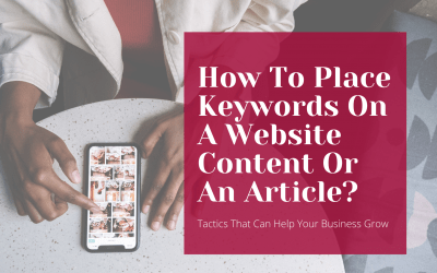 How to place keywords on a Website content or Article?