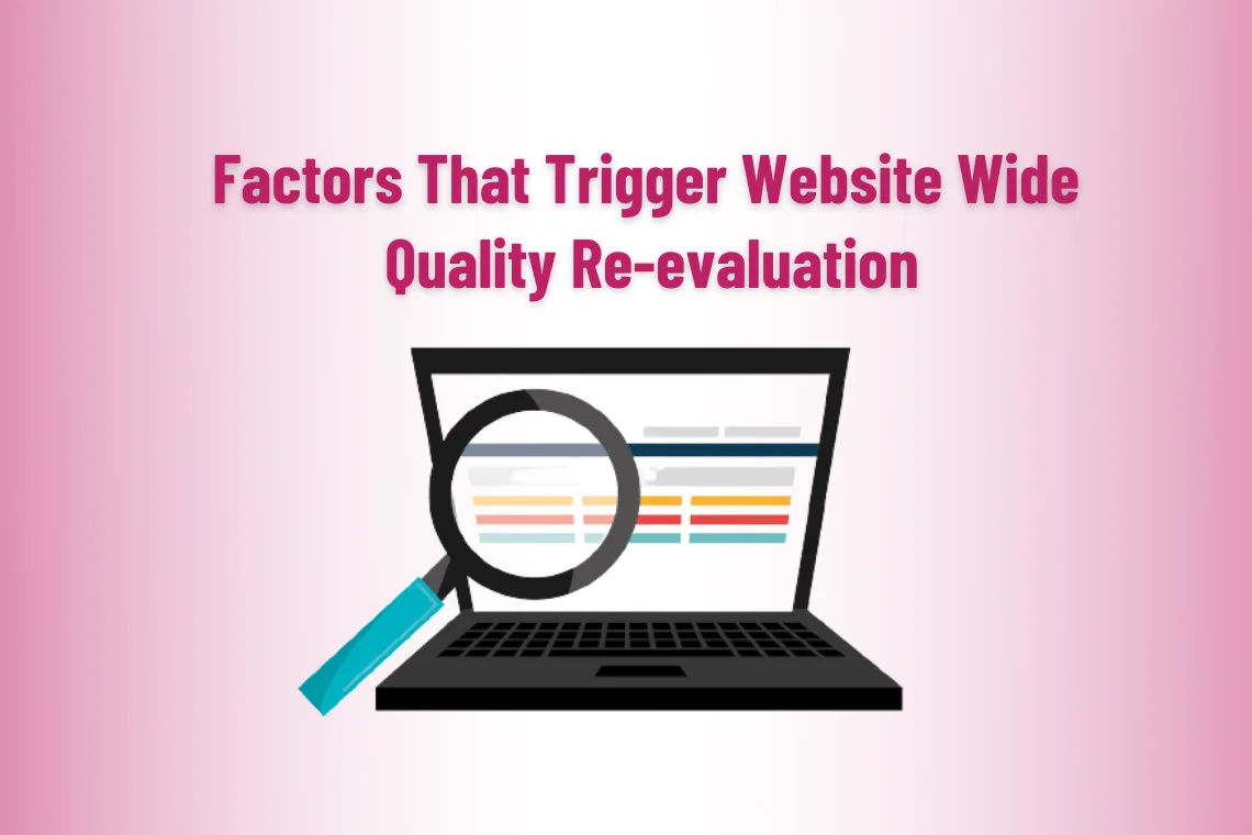 Factors that trigger sitewide quality Re-evaluation